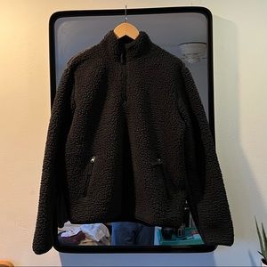 Vince Men’s Black Sherpa Jacket Size Small
